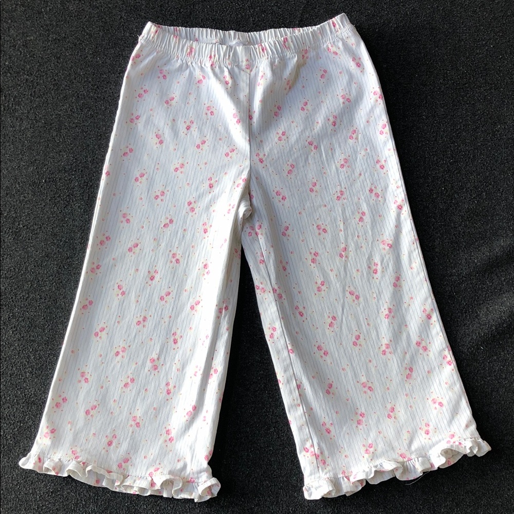 Hanna Andersson Cotton Blend Capris Pants With Ruffled Hem Size 130 (7-10Yrs)